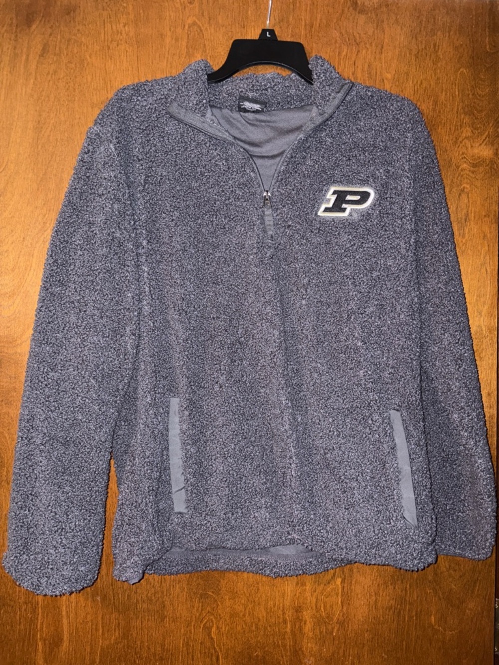 Purdue University Gray Sherpa Zip Jacket